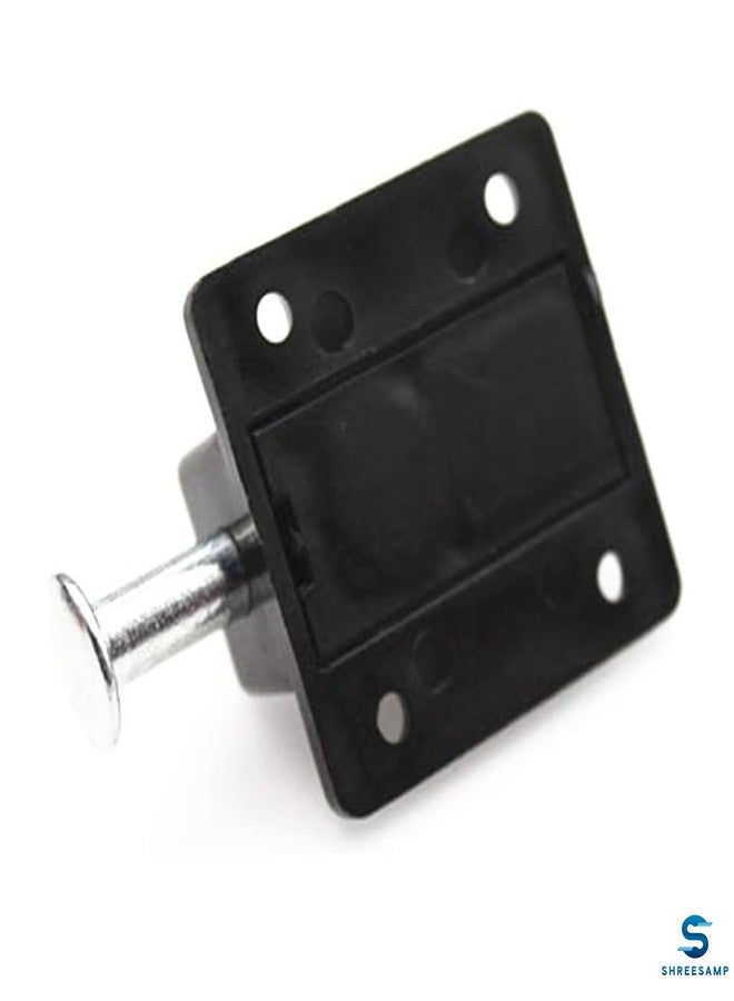 SHREESAMP مجموعة SHREESAMP من 6 أقفال مزلاج أبواب أوتوماتيكية سوداء بنابض بطول 37 مم، مناسبة للنوافذ والأبواب، مزودة بزر ABS متين، مثالية لحلول إغلاق أبواب آمنة ومريحة - Image 4